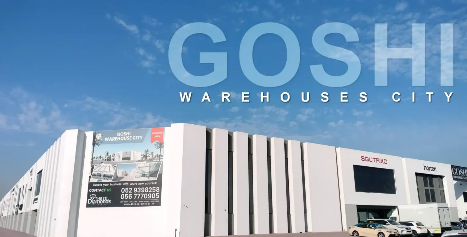 Warehouse interior with art gallery setup